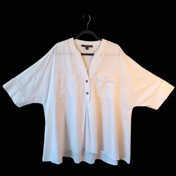 Marc New York, Top, 1X, Cream/Off-White, Tunic, Lightly Used, Linen Blend - Picture 1 of 10
